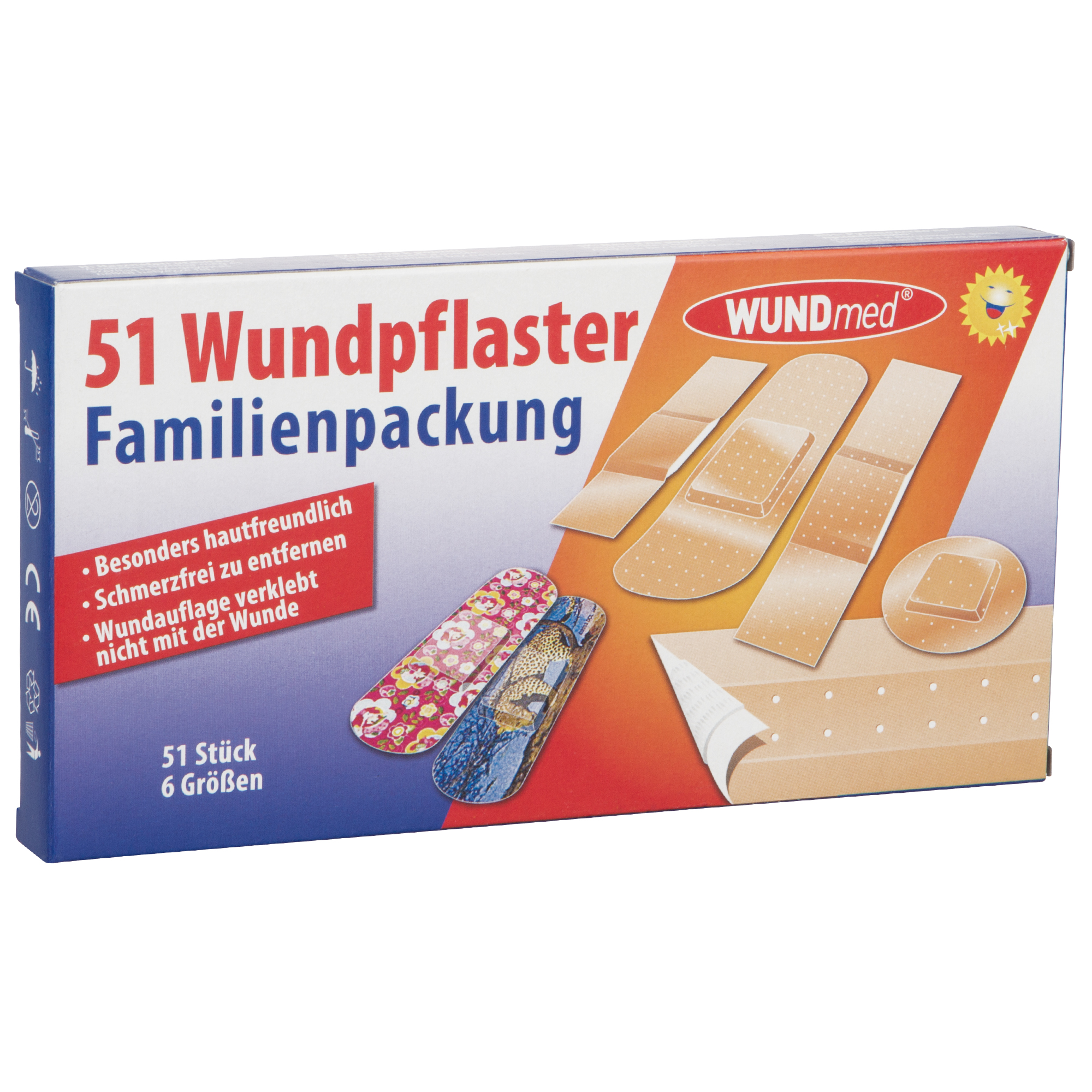 WUNDmed® Wundpflaster Familienpackung 51-teilig