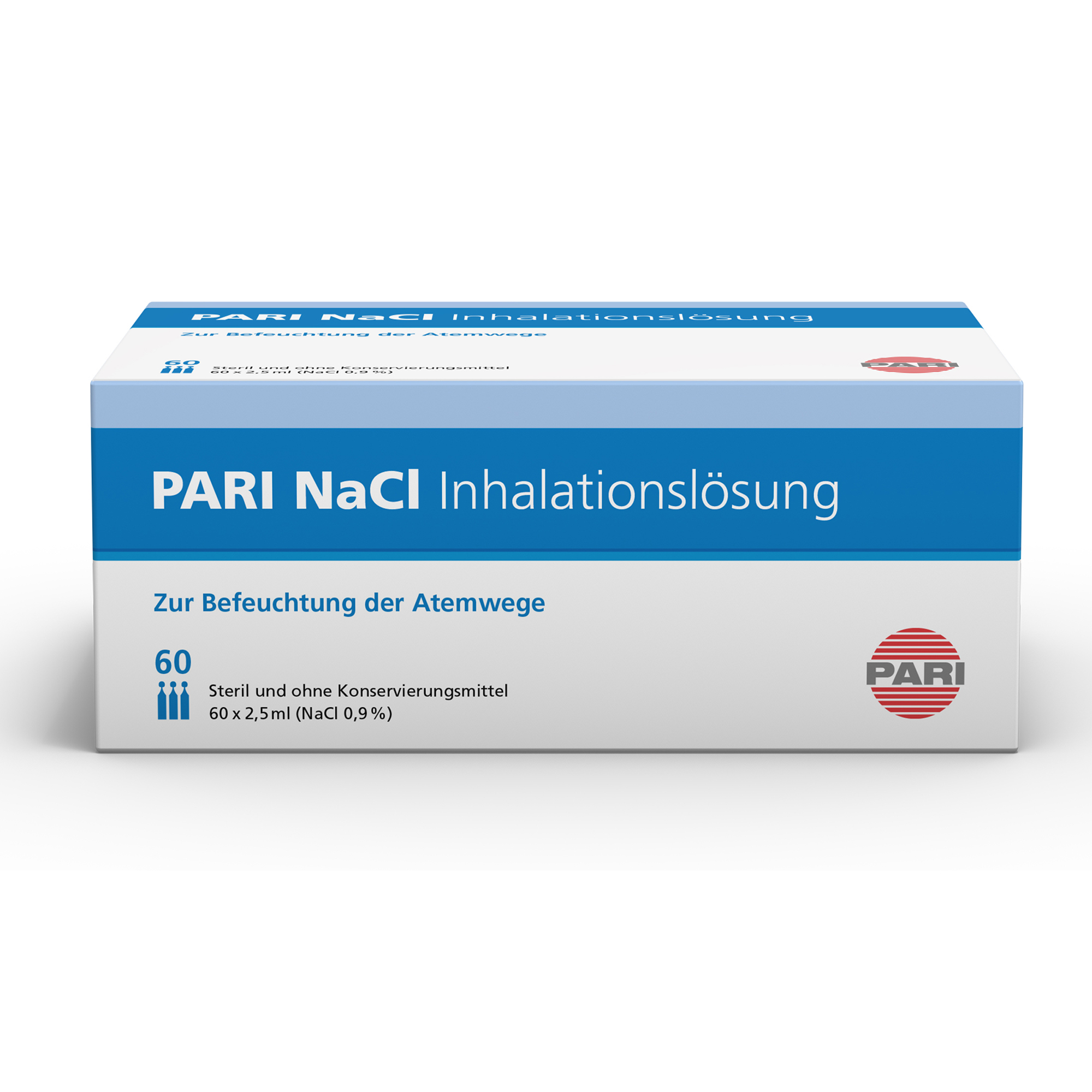 PARI NaCl Inhalationslösung 0,9 % Isotone Salzlösung Steril 2,5 ml