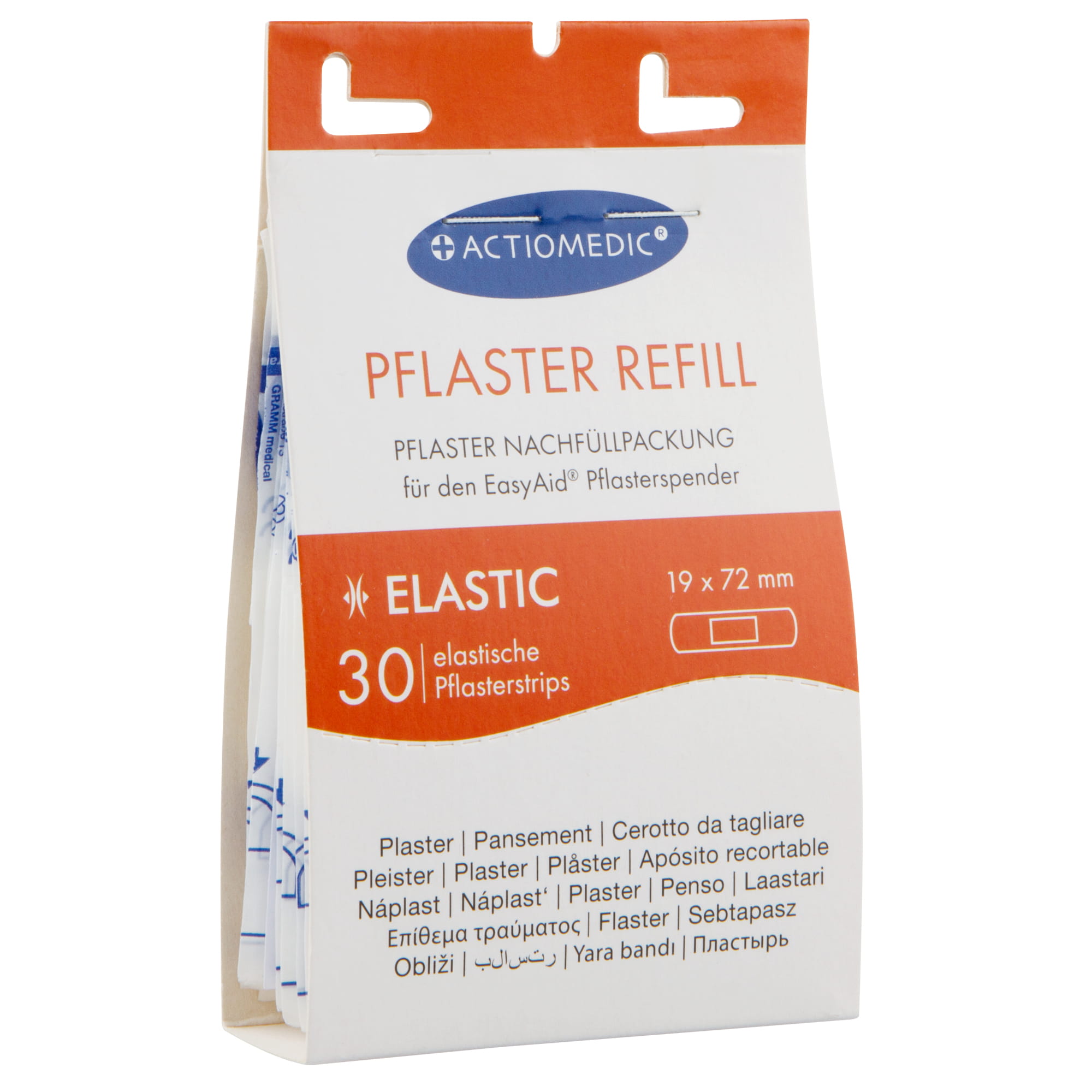 Actiomedic EasyAid Refill ELASTIC Pflasterstrips 19 x 72 mm 30 Stück