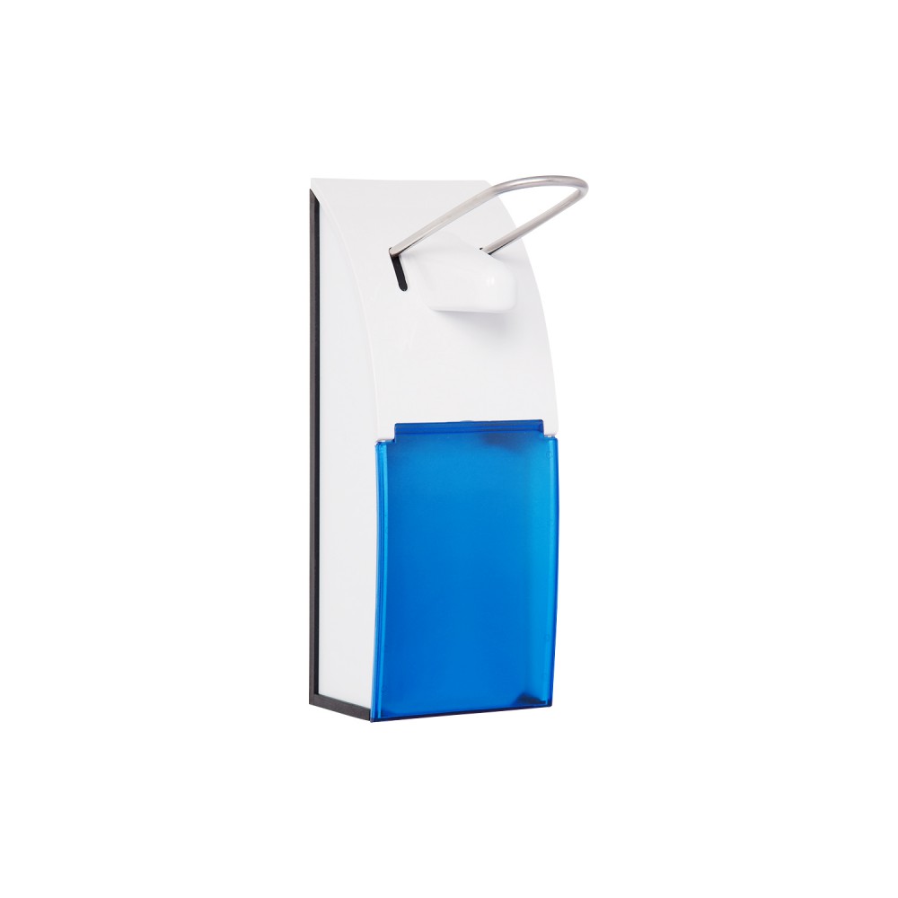 Dosierspender Kunststoff 500 ml mit blau-transparenter Abdeckung