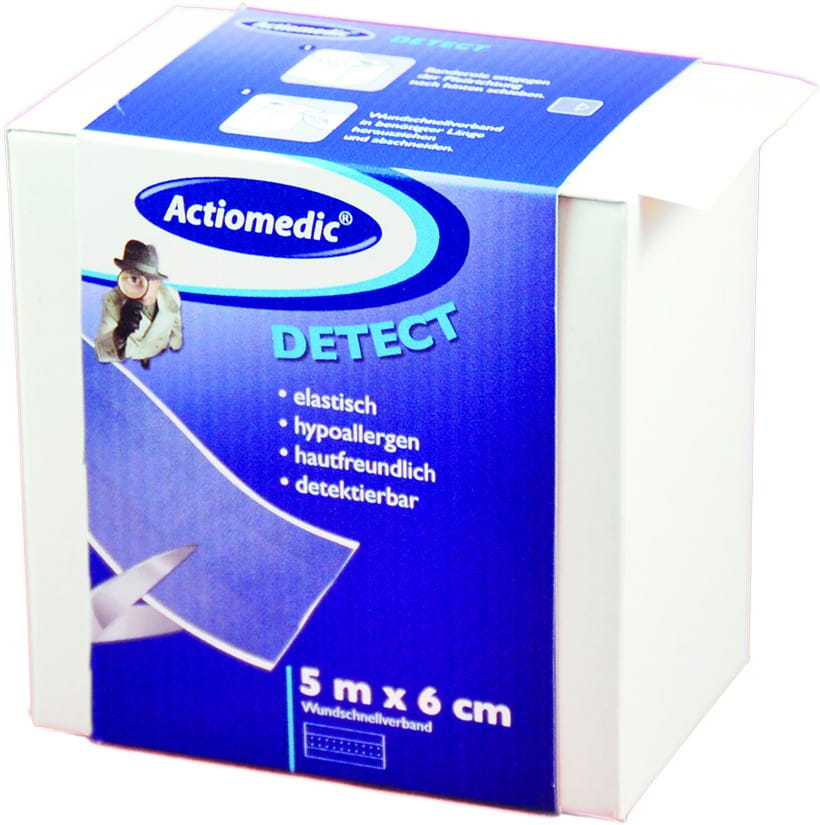 Actiomedic® DETECT Wundschnellverband elastisch Blau 6 cm x 5 m