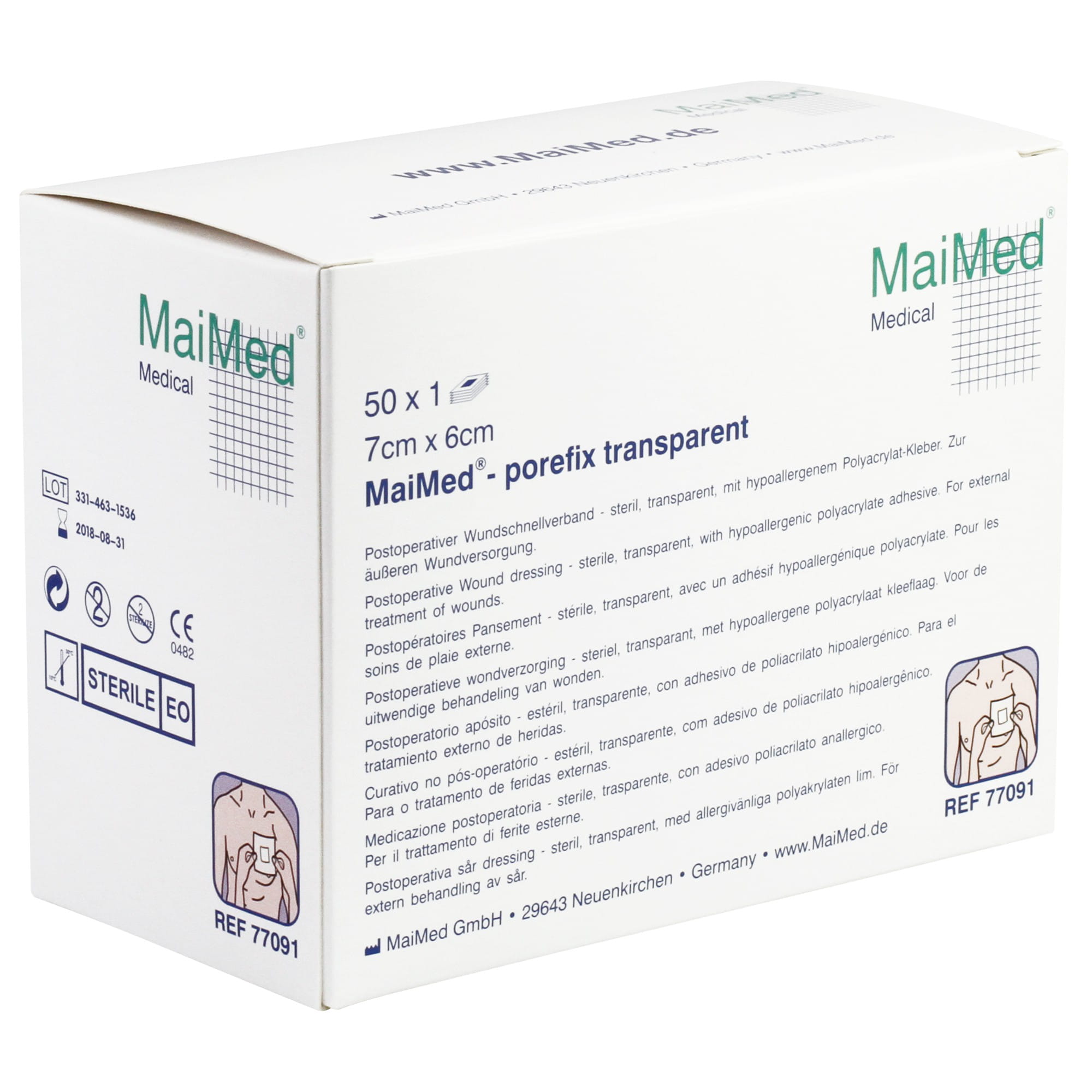 MaiMed porefix transparent steril Wundschnellverband