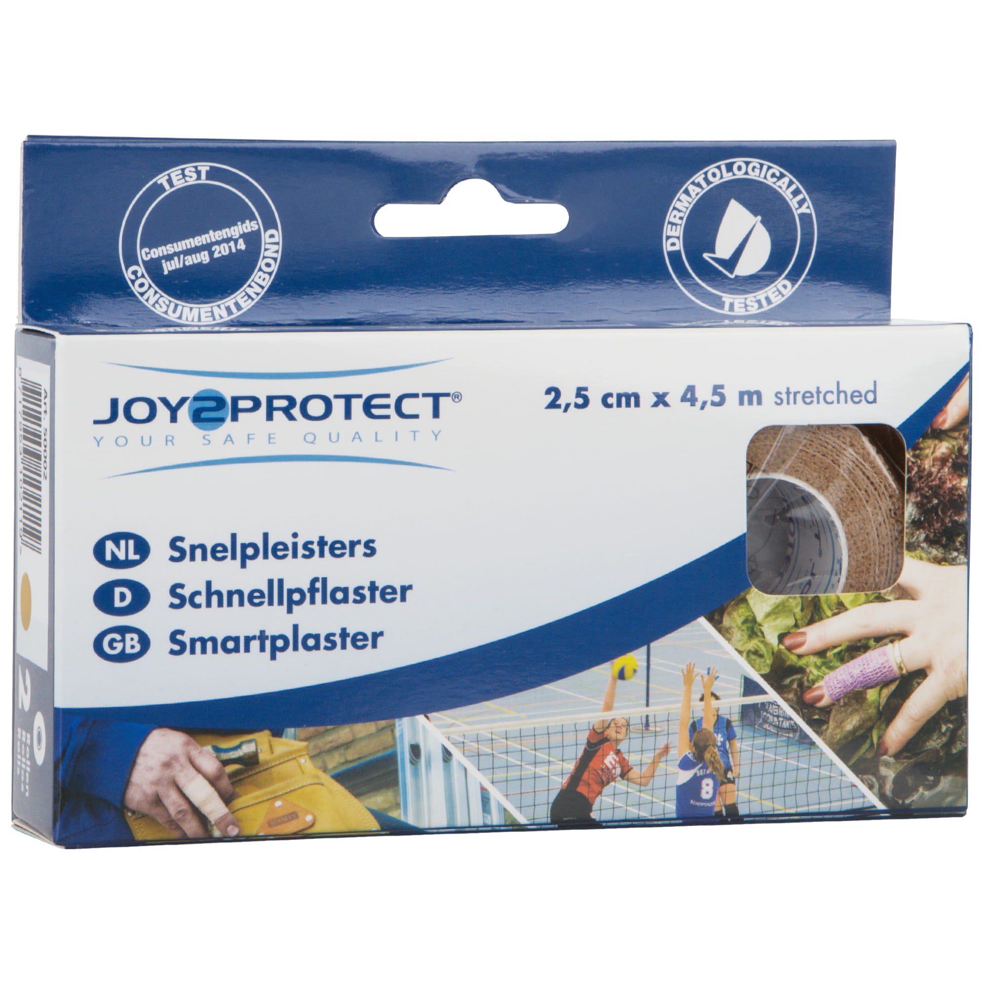 JOY2PROTECT Schnellpflaster 2,5 cm x 4,5 m