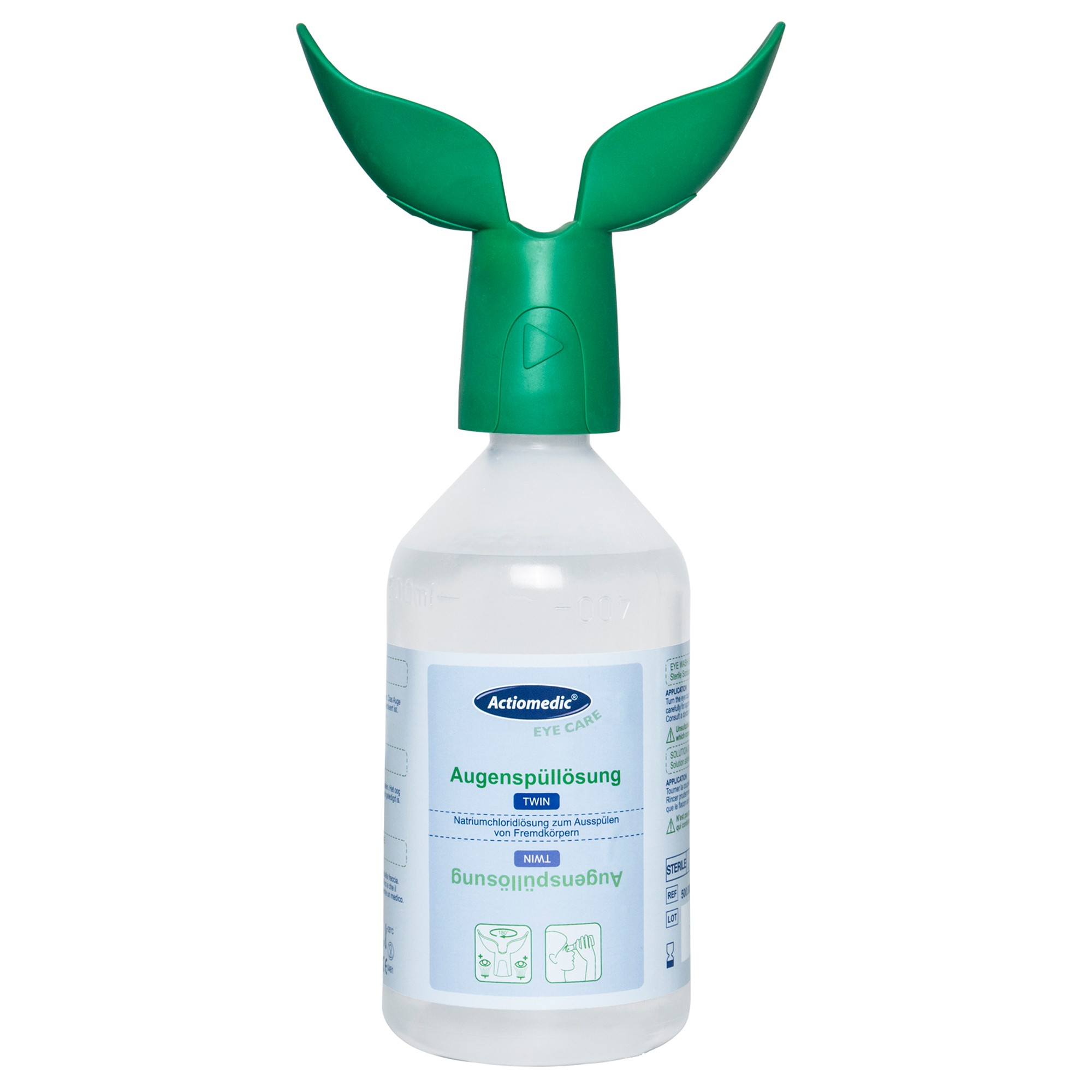 Actiomedic® Augenspülflasche TWIN mit Natriumchloridlösung 0,9% 500 ml