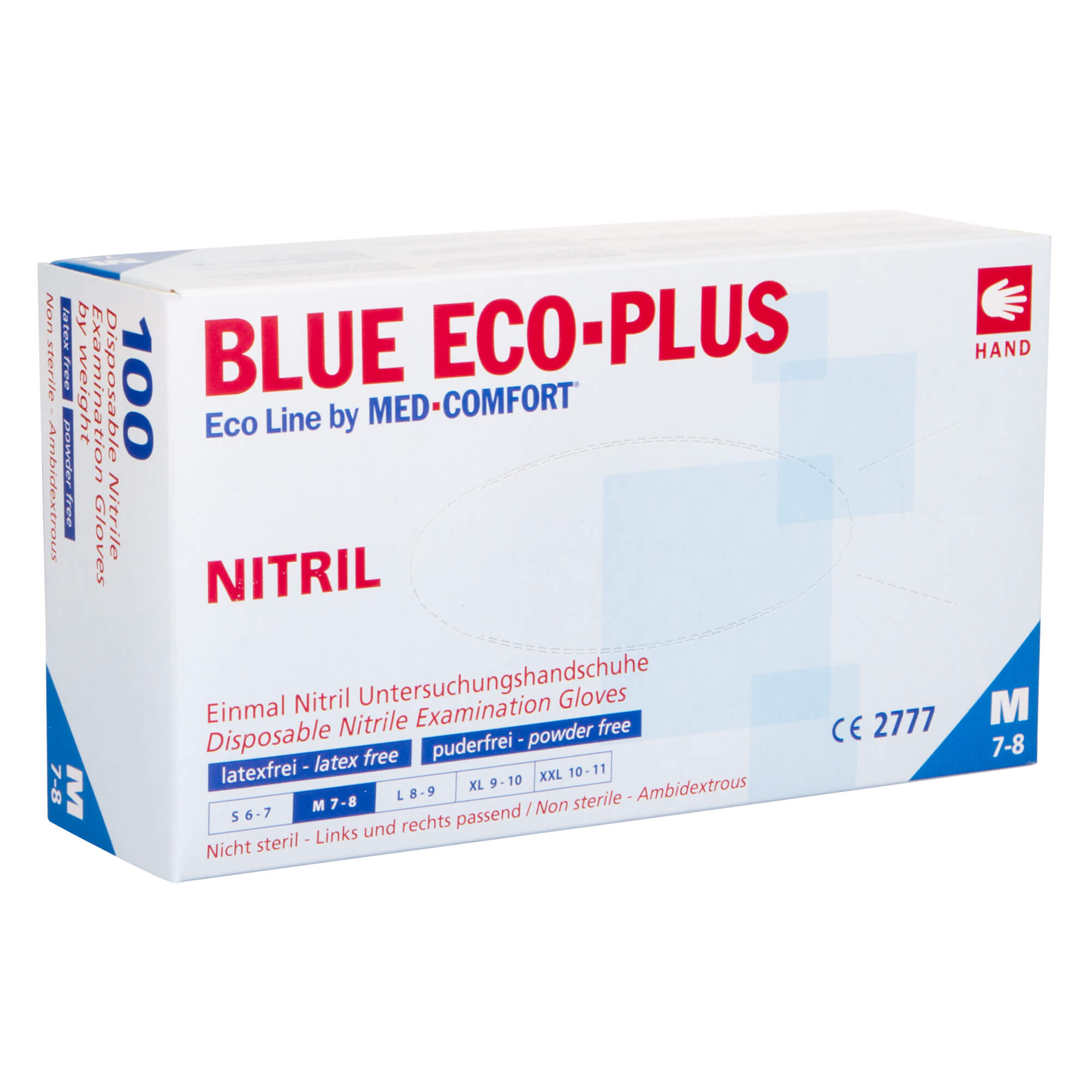 Blue Eco-Plus Nitril Untersuchungshandschuhe Gr. S-XL