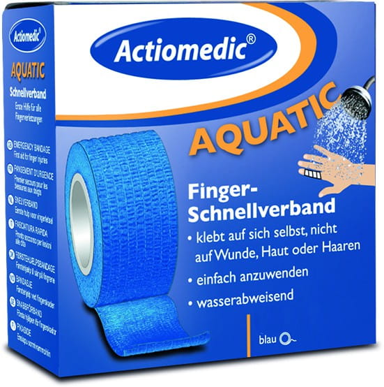 Actiomedic® AQUATIC Schnellverband 5 cm x 7 m Blau selbsthaftend