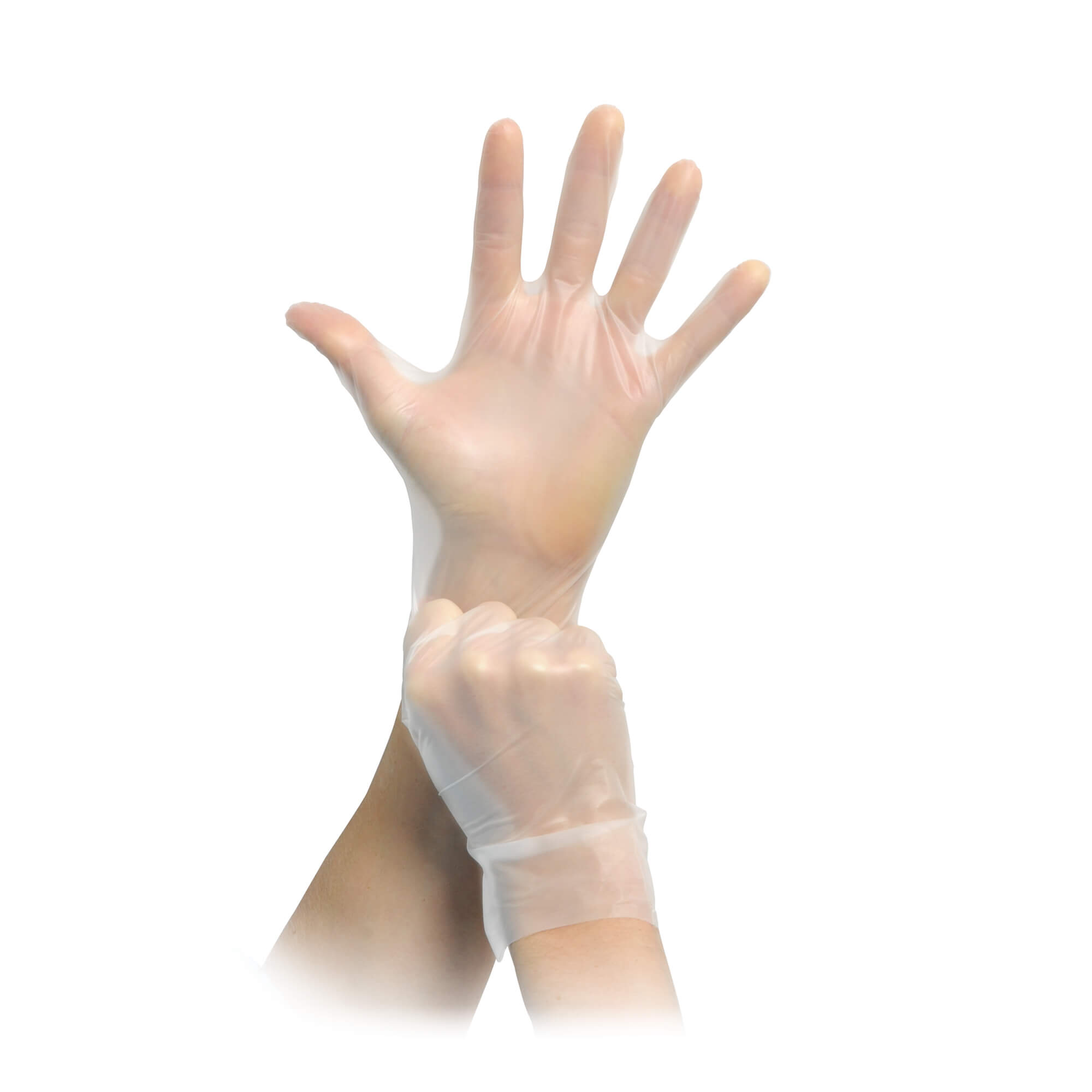 PE-Handschuhe - Innovative, unsterile Einmalhandschuhe aus veredeltem PE in transparenter Optik für den Einmalgebrauch in der Pflege, in der Lebensmittelindustrie oder Industrie.