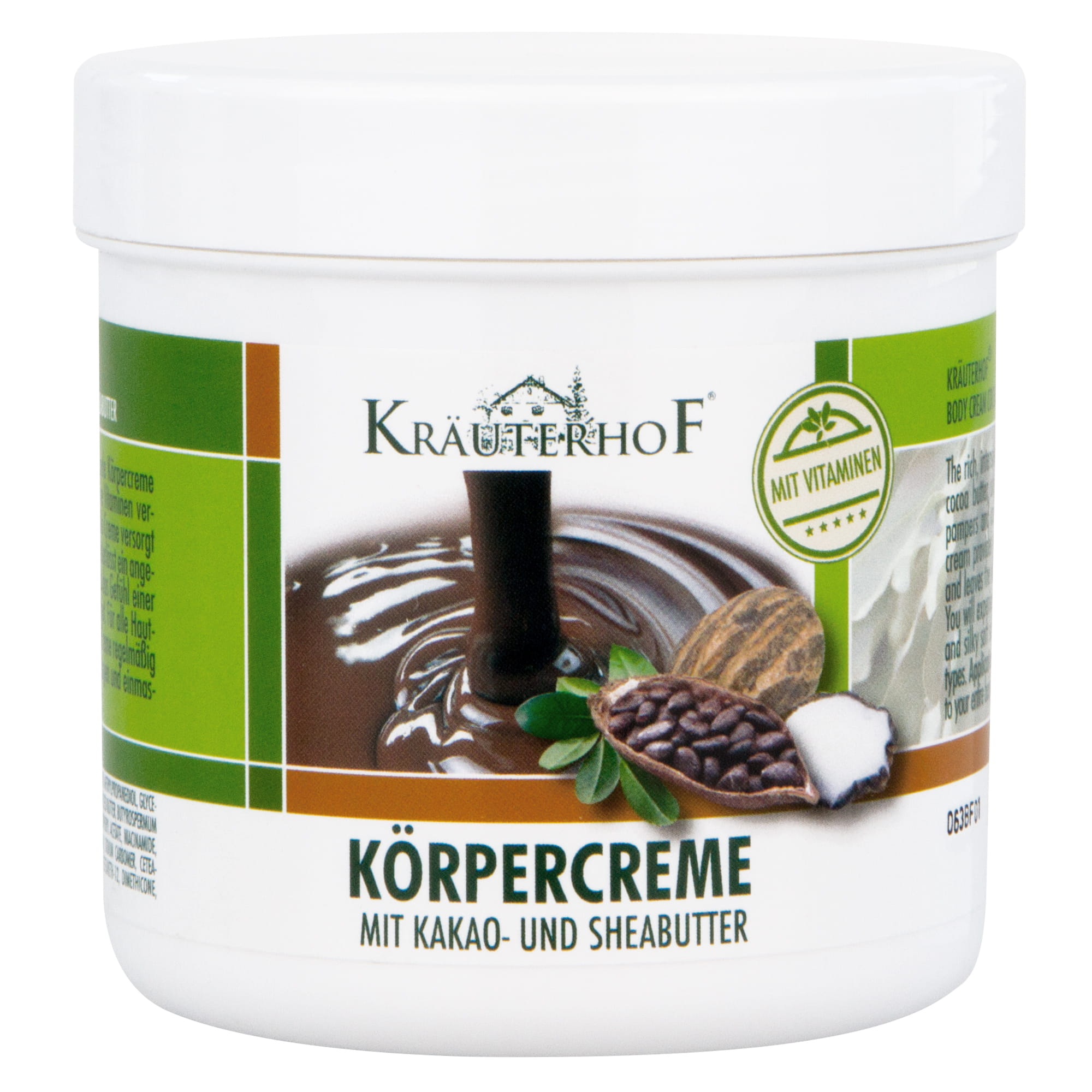 Kräuterhof® Körpercreme mit Kakao- und Sheabutter 250 ml