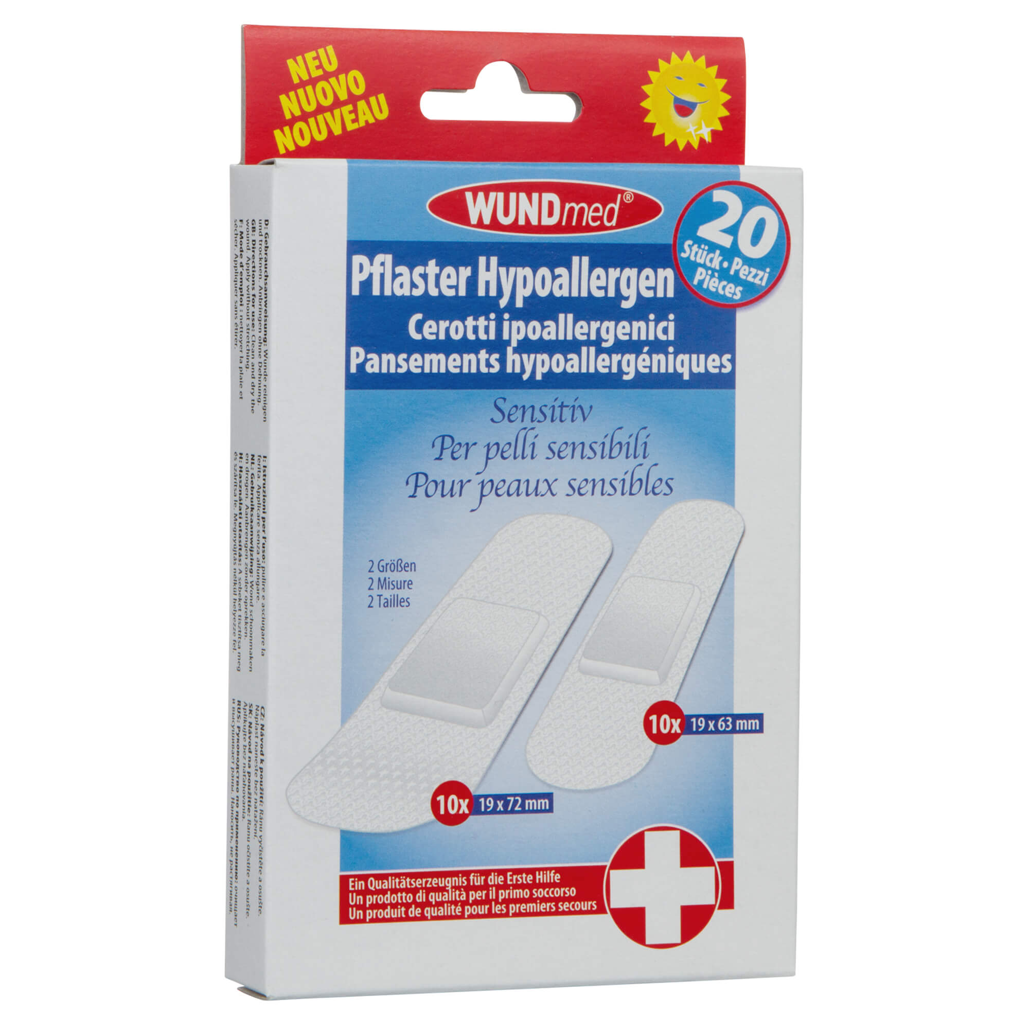 WUNDmed® Pflaster hypoallergen 20 Stück/Packung