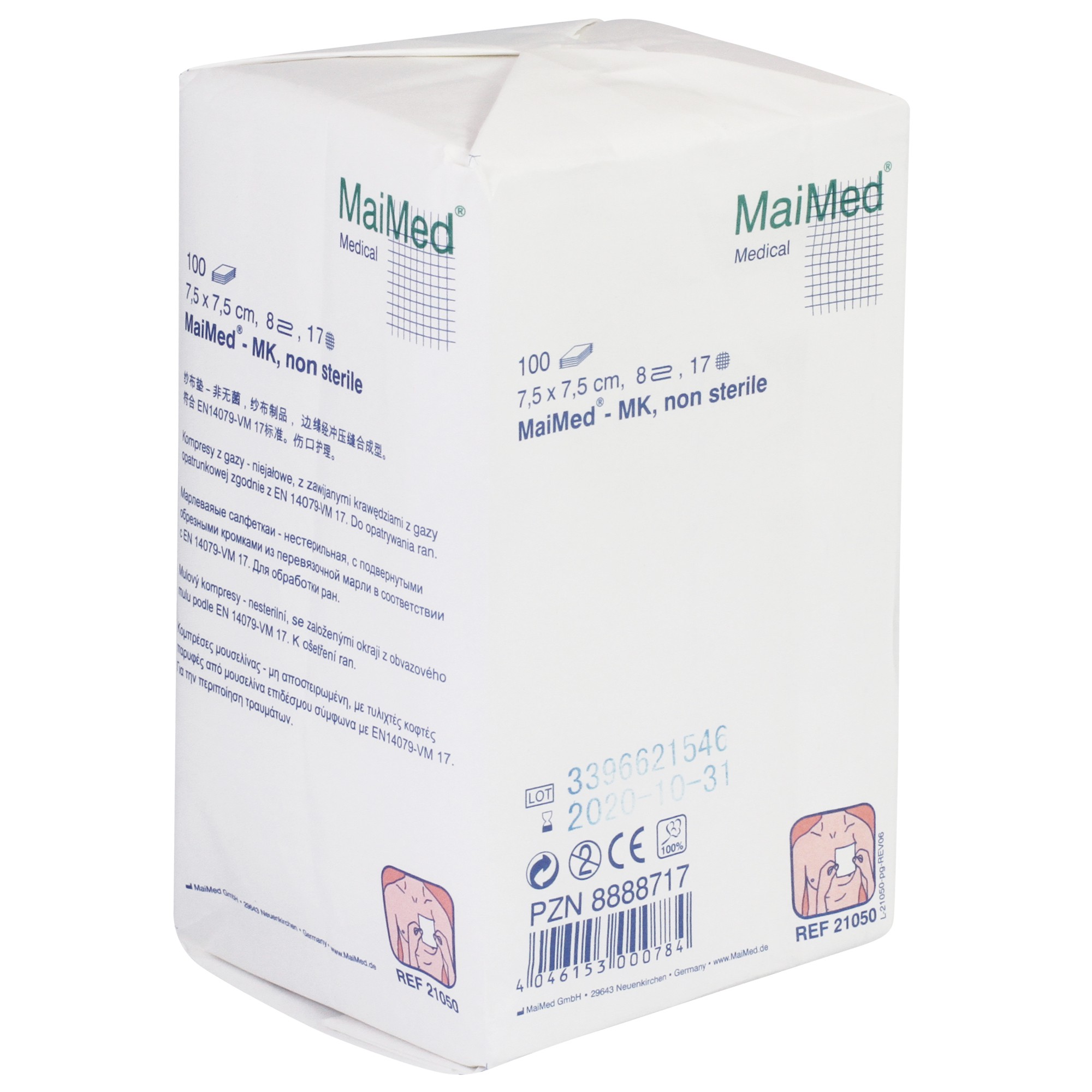 MaiMed – MK unsteril Mullkompressen 8-fach verschiedene Größen